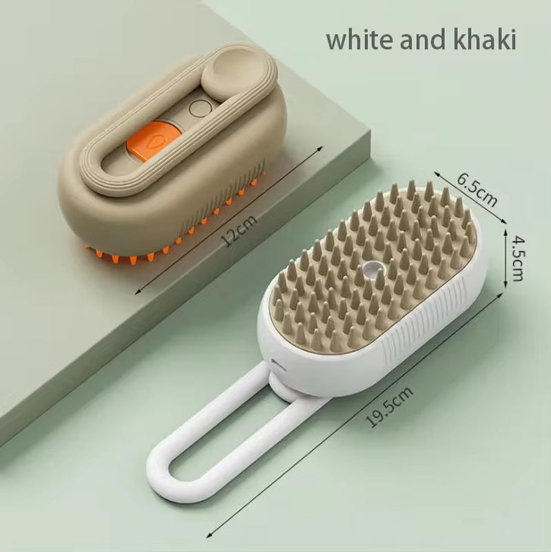 Pet Electric Spray Comb for Cats and Dogs - Hair Removal and Massage Brush with One-Key Spray Function